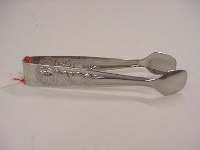Zuckerzange "Rosendekor", Edelstahl ca. 10,5 cm