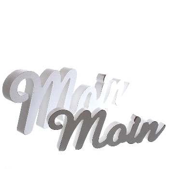 Schriftzug Moin ca.39x2x14cm MDF