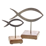 Alu line Metall Fisch auf Stand +