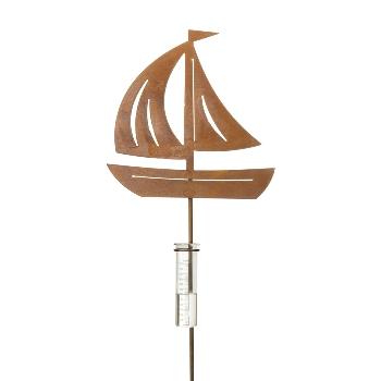 Stecker Segelboot mit Regenmessglas