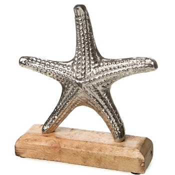 Mangoholz Alu Seestern 27,5x27cm