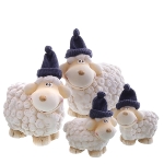 Schaf mit Pudelmütze 2s. Keramik