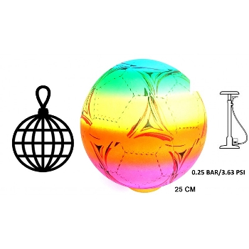 Ball neon Farben ca.25cm im Netz ohne Luft