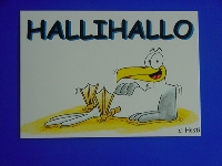 Emma-Postkarte Halli Hallo