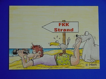 Emma-Postkarte FKK Strand