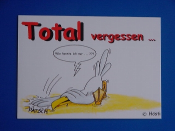 Emma-Postkarte Total vergessen...