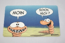 Hösti Frühstücksbrett Moin schon wach (Resopal) ca.23x14cm