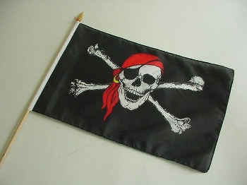 Stockflagge Pirat Kopftuch ca. 37x27 cm