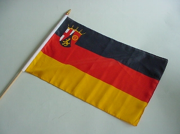 Stockflagge Rheinland-Pfalz ca. 37x27 cm