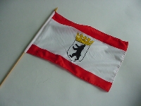 Stockflagge Berlin ca. 37x27 cm