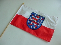 Stockflagge Thüringen ca. 37x27 cm
