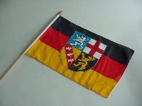 Stockflagge Saarland ca. 37x27 cm