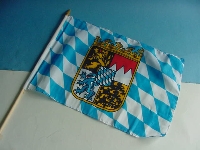 Stockflagge Bayern ca. 37x27 cm