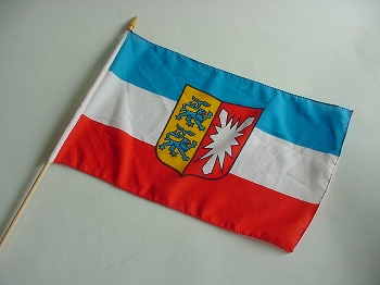 Stockflagge Schleswig-Holstein ca. 37x27 cm