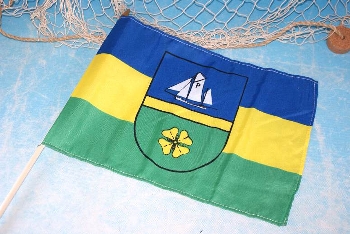 Stockflagge Insel Poel ca.37x27cm