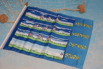 Stockflagge Wissensdurst ca. 37x27 cm