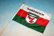 Stockflagge Norddeich ca. 37x27 cm