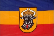 Flagge Mecklenburg mit Ochsenkopf 60x90 cm