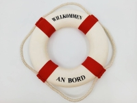 Rettungsring rot/weiß 35 cm Styropor/Baumwolle
