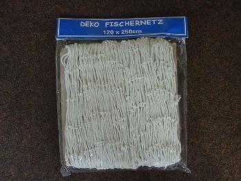 Fischernetz 120x250cm Farbe natur