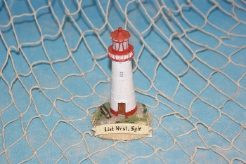 Leuchtturm List West, Sylt ca.11cm Polystone