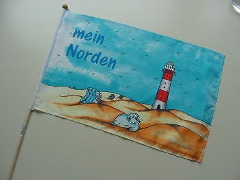 Stockflagge Mein Norden