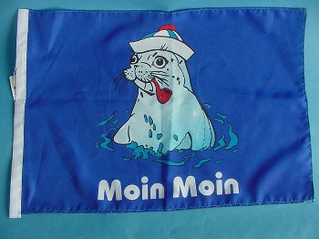 Stockflagge Seehund Pfeife ca. 37x27 cm
