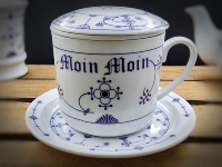 Kräuterteetasse Indisch Blau Moin Moin Porzellan
