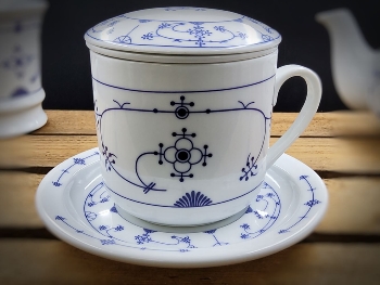 Kräuterteetasse Indisch Blau Neutral ohne Aufdruck