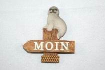 Seehund Moin Magnet ca.6x7cm Polystone