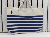 Strandtasche blau gestreift kleiner Anker
