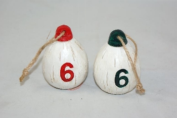 Boje rund rot & grün ca. 7x5cm +