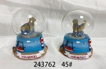 Schneekugel Seehund Horumersiel 2-fach sort. ca.4,5cm Poly