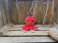Plüsch Oktopus mit Hänger rot