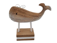 Holz 2023 Wal auf Stand ca.15x13x5cm