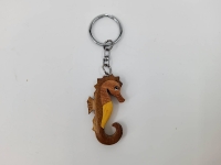 Schlüsselanhänger Seepferd Holz