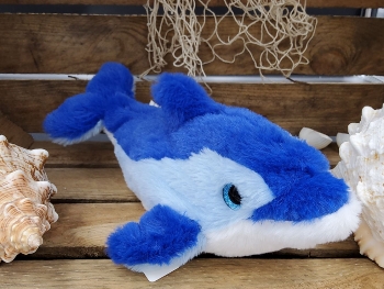 Delphin blau ca.27cm Plüsch