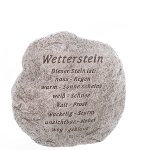 Wetterstein mit Schriftzug, Wetterregeln +