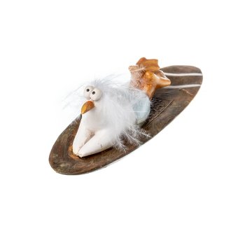 Möwe Surfer mit Federn, Poly