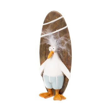 Möwe Surfer mit Federn, Poly