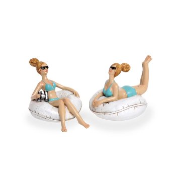 Strandlady, 2s. ca. 10x6,5x7 cm, Poly