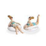 Strandlady, 2s. ca. 10x6,5x7 cm, Poly