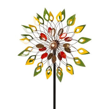 Windrad Blume, ca. 56x22x198 cm L. Metall