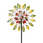 Windrad Blume, ca. 56x22x198 cm L. Metall