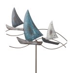 Gartenstecker Segelschiff, Metall +