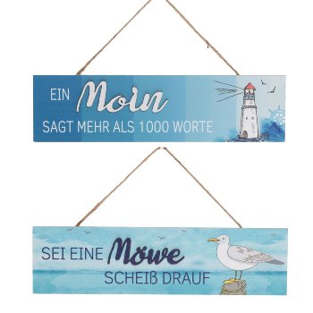 Schild Maritim, 2s. Möwe/Moin