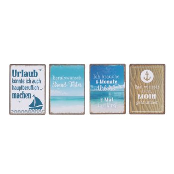 Magnet Maritim, 4s. ca. 5x7 cm / Bord 14x14 cm