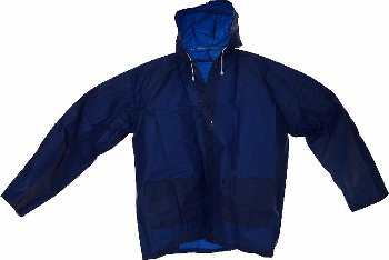 Regenjacke 3 Farben sort. Rot/Grau/Blau +