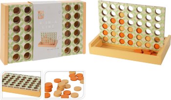 Brettspiel Holz 4 in einer Reihe +