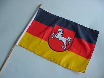 Stockflagge Niedersachsen ca. 37x27 cm